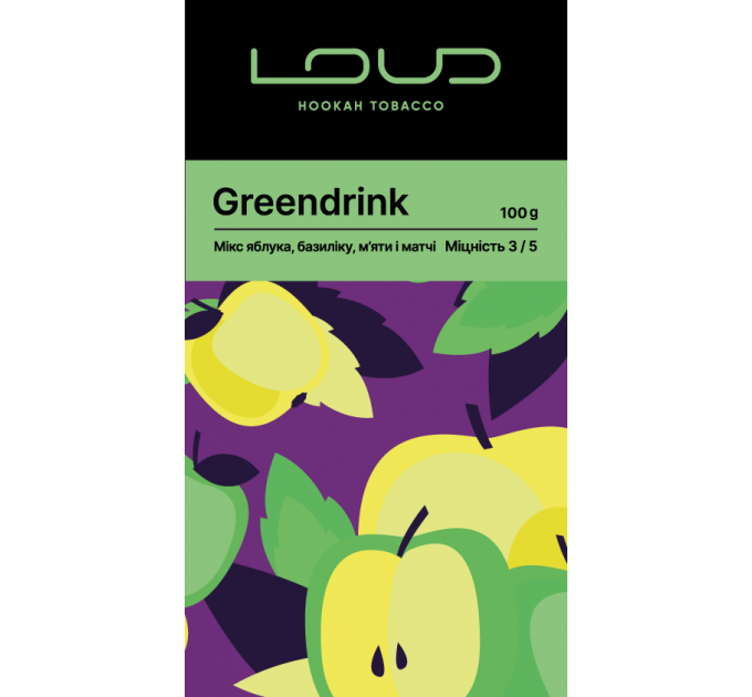 Тютюн Loud Greendrink (Гріндрінк) 100 грам